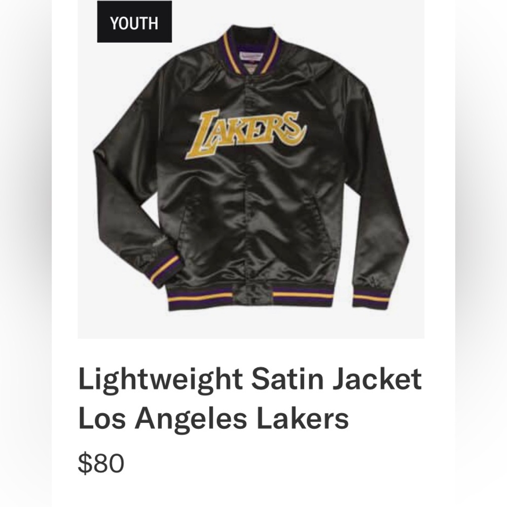NEW Mitchell & Ness satin Lakers Jacket